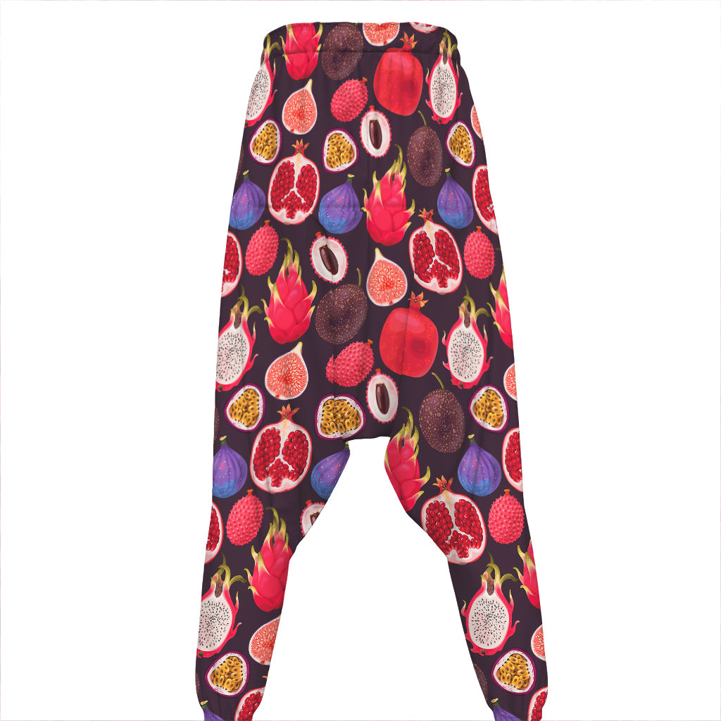 Tropical Summer Fruits Pattern Print Hammer Pants