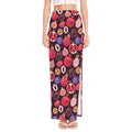 Tropical Summer Fruits Pattern Print High Slit Maxi Skirt