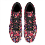 Tropical Summer Fruits Pattern Print High Top Leather Sneakers