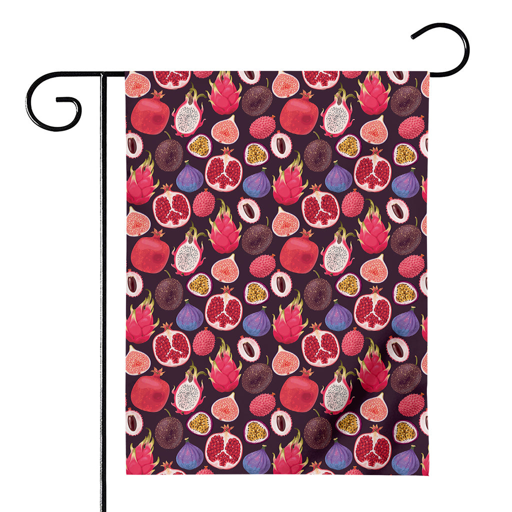 Tropical Summer Fruits Pattern Print House Flag