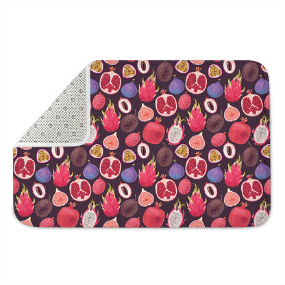 Tropical Summer Fruits Pattern Print Indoor Door Mat