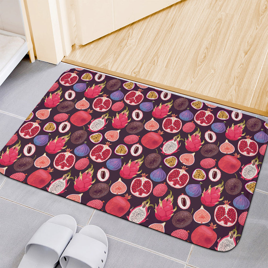 Tropical Summer Fruits Pattern Print Indoor Door Mat