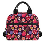 Tropical Summer Fruits Pattern Print Insulated Lunch Bag