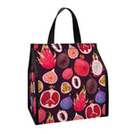 Tropical Summer Fruits Pattern Print Insulated Lunch Tote