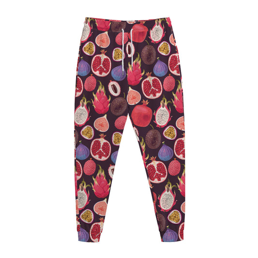 Tropical Summer Fruits Pattern Print Jogger Pants