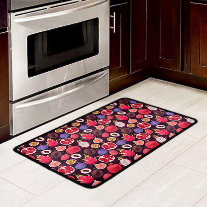 Tropical Summer Fruits Pattern Print Kitchen Mat