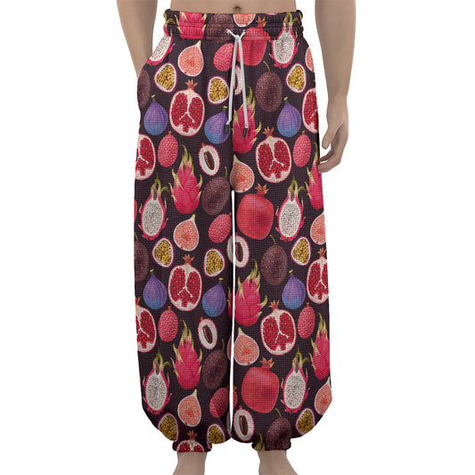 Tropical Summer Fruits Pattern Print Lantern Pants