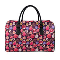 Tropical Summer Fruits Pattern Print Leather Duffel Bag