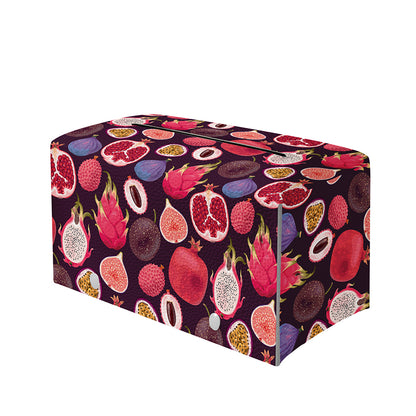 Tropical Summer Fruits Pattern Print Leather Tissue Box Cover