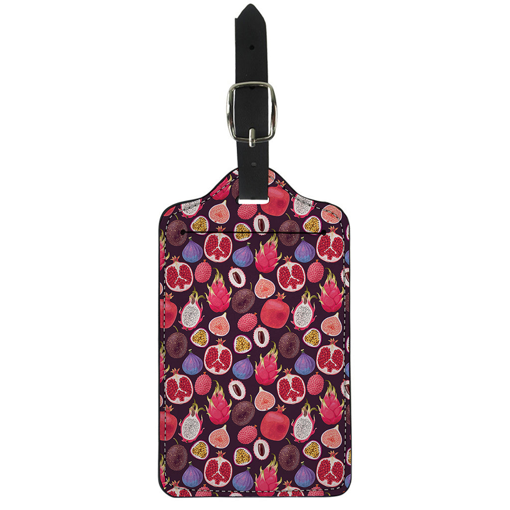 Tropical Summer Fruits Pattern Print Luggage Tag