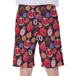 Tropical Summer Fruits Pattern Print Men's Beach Shorts