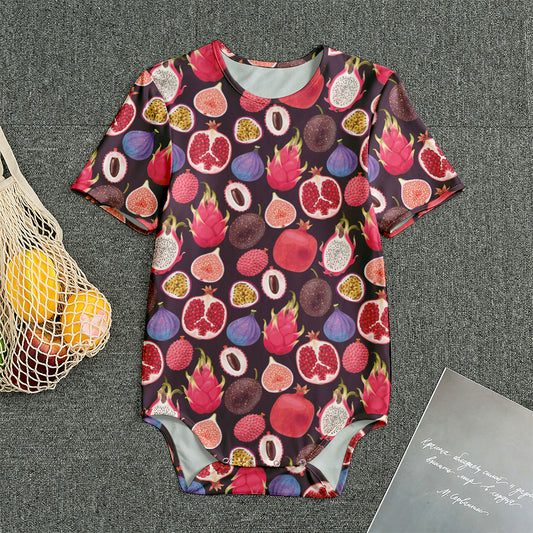 Tropical Summer Fruits Pattern Print Men's Bodysuit