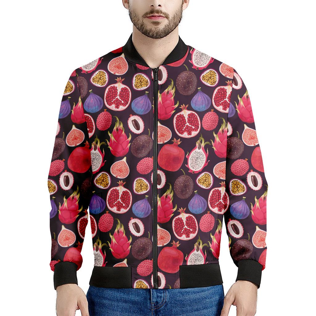 Tropical Summer Fruits Pattern Print Men's Bomber Jacket