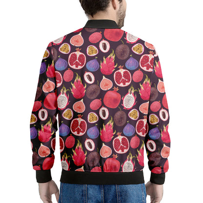 Tropical Summer Fruits Pattern Print Men's Bomber Jacket