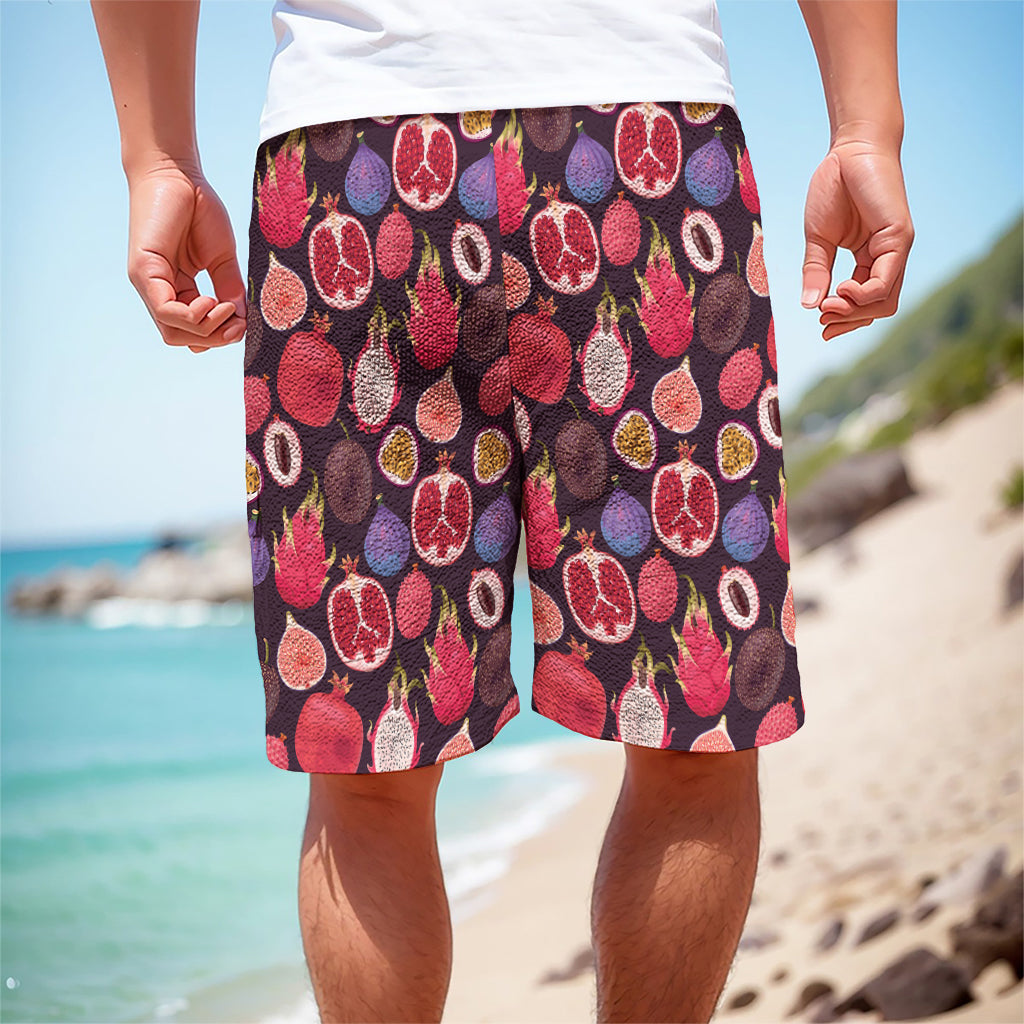 Tropical Summer Fruits Pattern Print Men's Cargo Shorts
