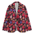 Tropical Summer Fruits Pattern Print Men's Cotton Blazer