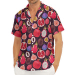 Tropical Summer Fruits Pattern Print Men's Deep V-Neck Shirt