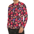 Tropical Summer Fruits Pattern Print Men's Long Sleeve Rash Guard