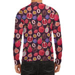 Tropical Summer Fruits Pattern Print Men's Long Sleeve Rash Guard