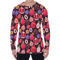 Tropical Summer Fruits Pattern Print Men's Long Sleeve T-Shirt