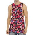 Tropical Summer Fruits Pattern Print Men's Muscle Tank Top