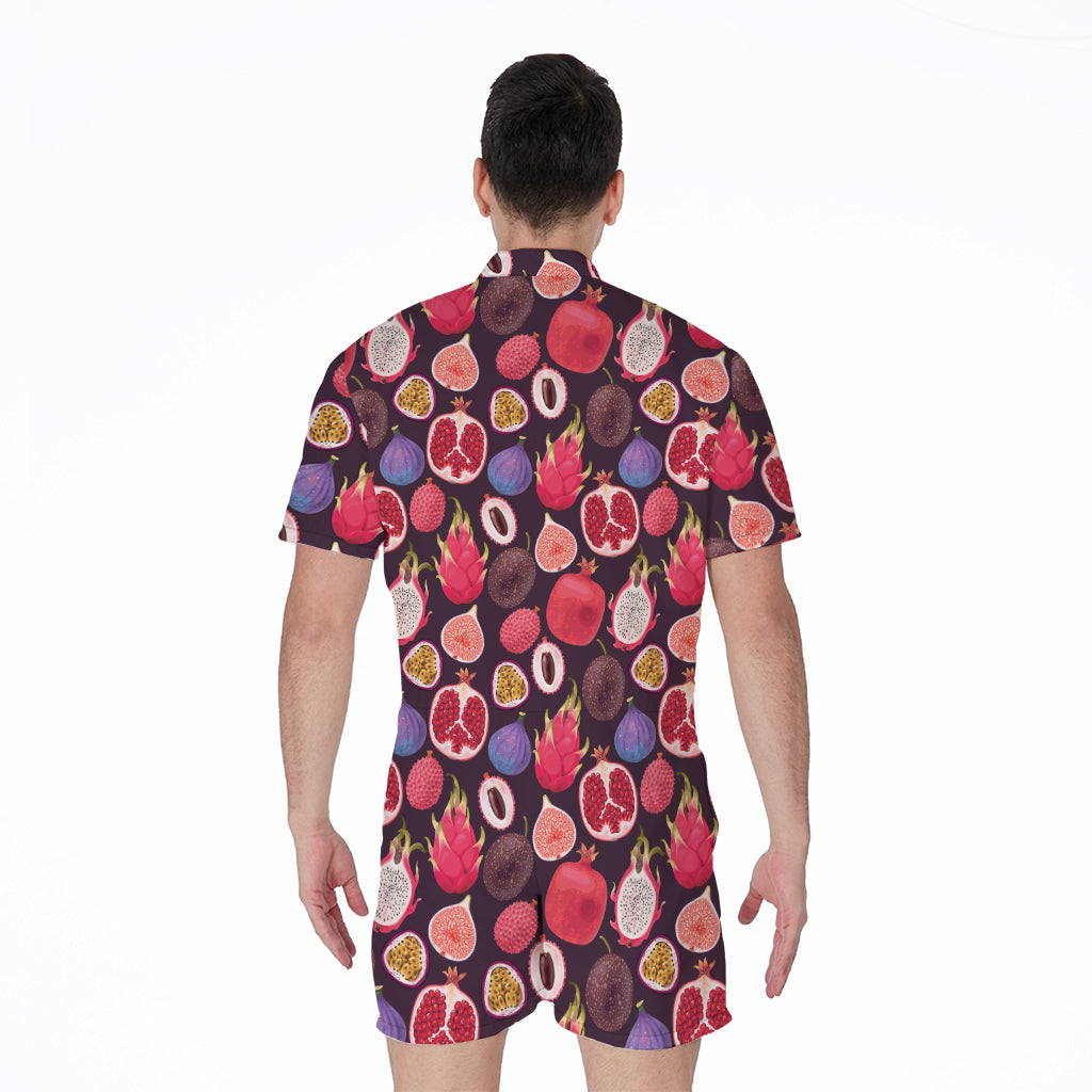 Tropical Summer Fruits Pattern Print Men's Rompers