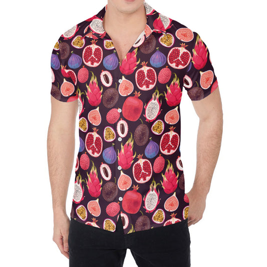 Tropical Summer Fruits Pattern Print Men's Shirt