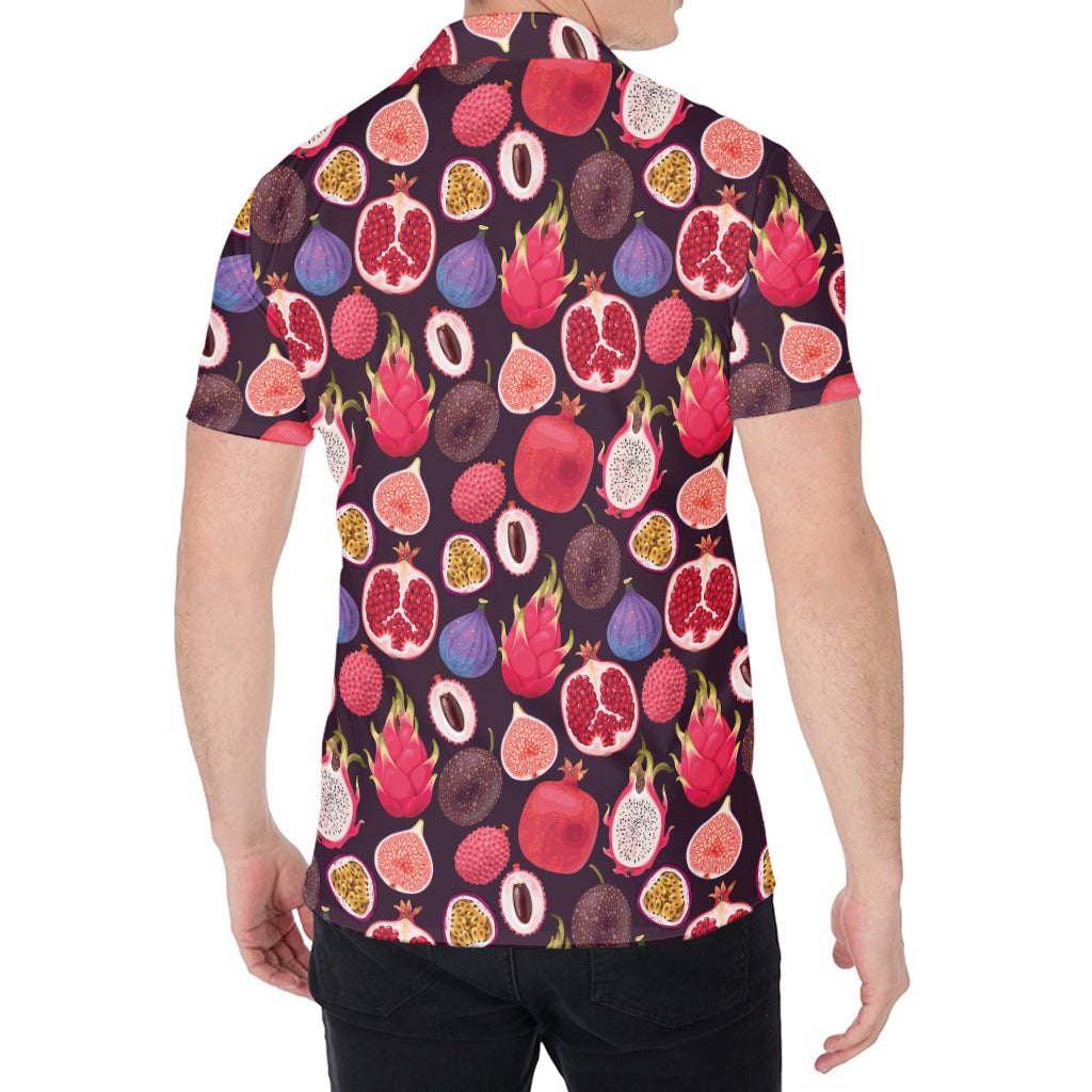 Tropical Summer Fruits Pattern Print Men's Shirt