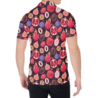 Tropical Summer Fruits Pattern Print Men's Shirt