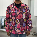 Tropical Summer Fruits Pattern Print Men's Shirt Jacket