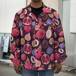 Tropical Summer Fruits Pattern Print Men's Shirt Jacket