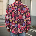 Tropical Summer Fruits Pattern Print Men's Shirt Jacket