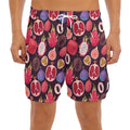 Tropical Summer Fruits Pattern Print Men's Split Running Shorts