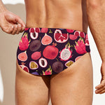 Tropical Summer Fruits Pattern Print Men's Swim Briefs