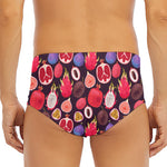 Tropical Summer Fruits Pattern Print Men's Triangle Swim Briefs