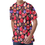 Tropical Summer Fruits Pattern Print Men's Velvet T-Shirt