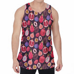 Tropical Summer Fruits Pattern Print Men's Velvet Tank Top
