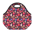 Tropical Summer Fruits Pattern Print Neoprene Lunch Bag