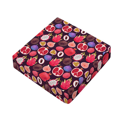 Tropical Summer Fruits Pattern Print Outdoor Seat Cushion Cover
