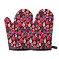 Tropical Summer Fruits Pattern Print Oven Mitts