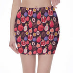 Tropical Summer Fruits Pattern Print Pencil Mini Skirt