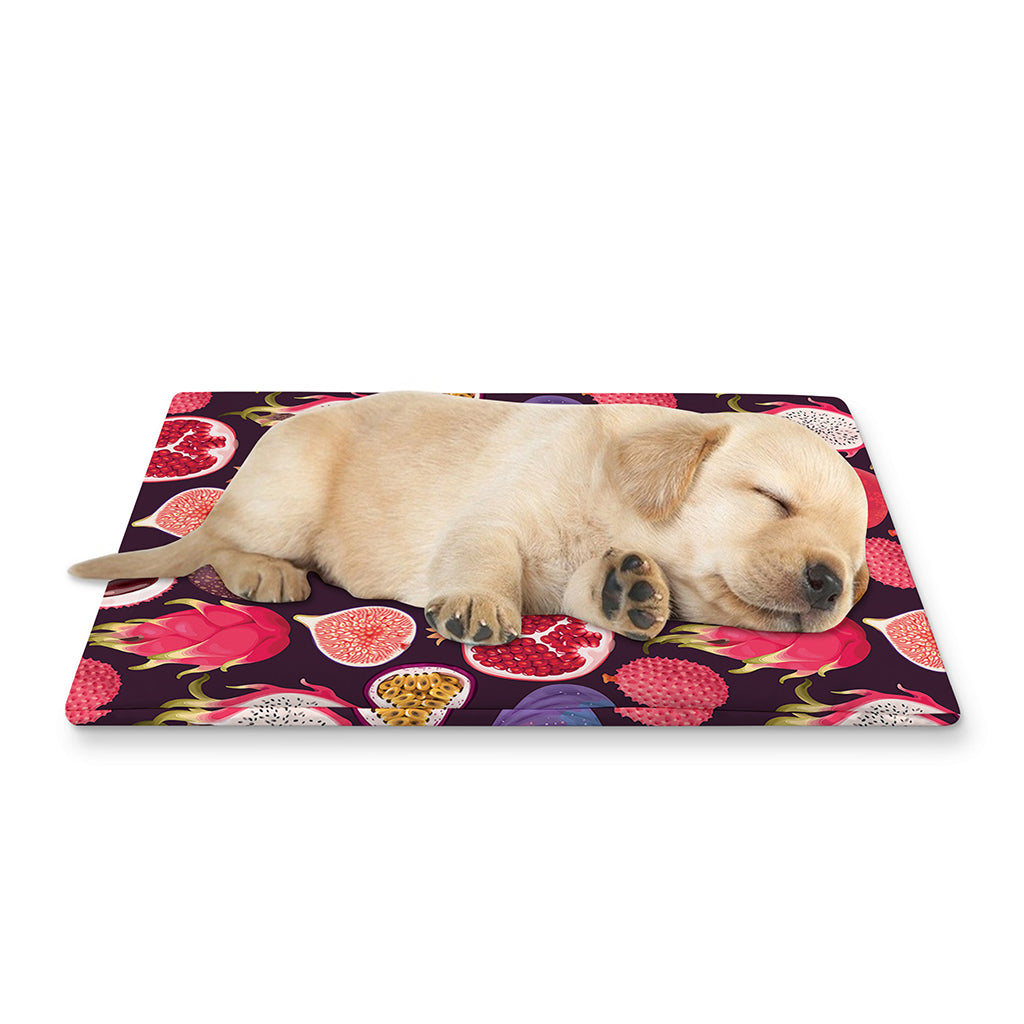 Tropical Summer Fruits Pattern Print Pet Cooling Mat Cover