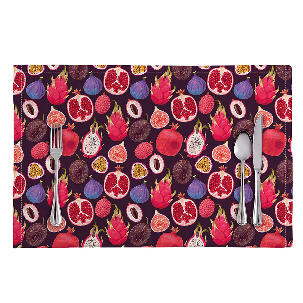 Tropical Summer Fruits Pattern Print Placemat