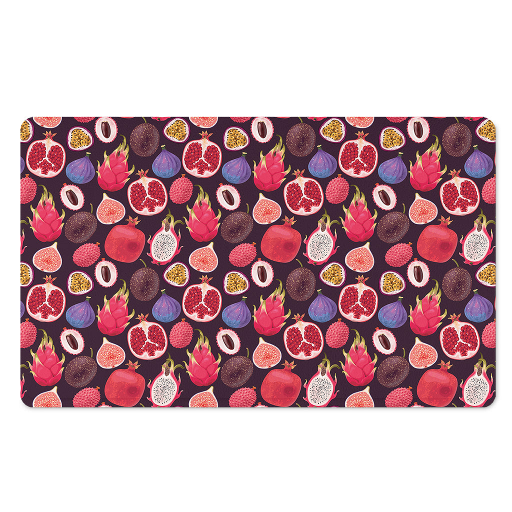 Tropical Summer Fruits Pattern Print Polyester Doormat