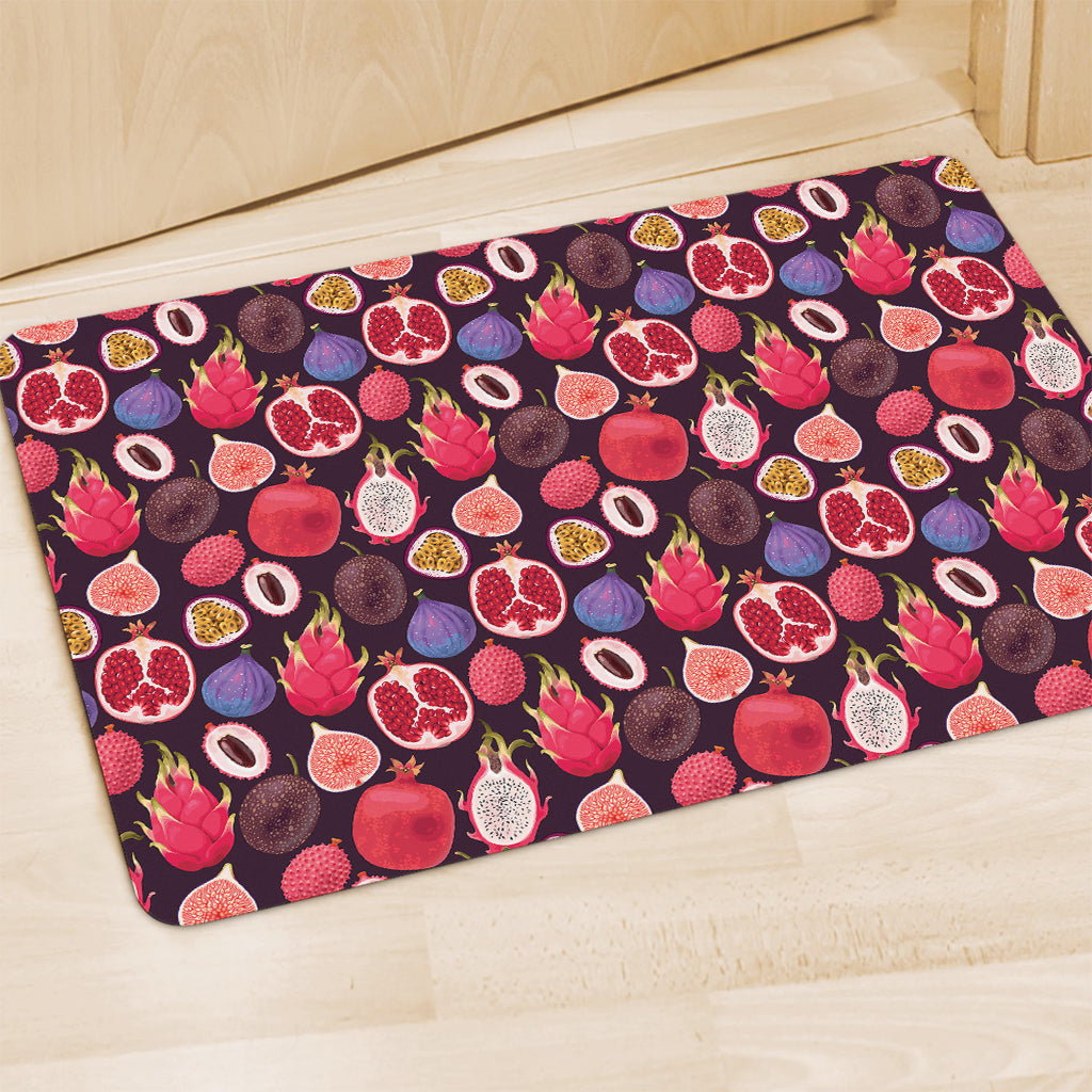 Tropical Summer Fruits Pattern Print Polyester Doormat