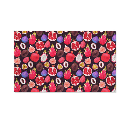 Tropical Summer Fruits Pattern Print Polyester Flag