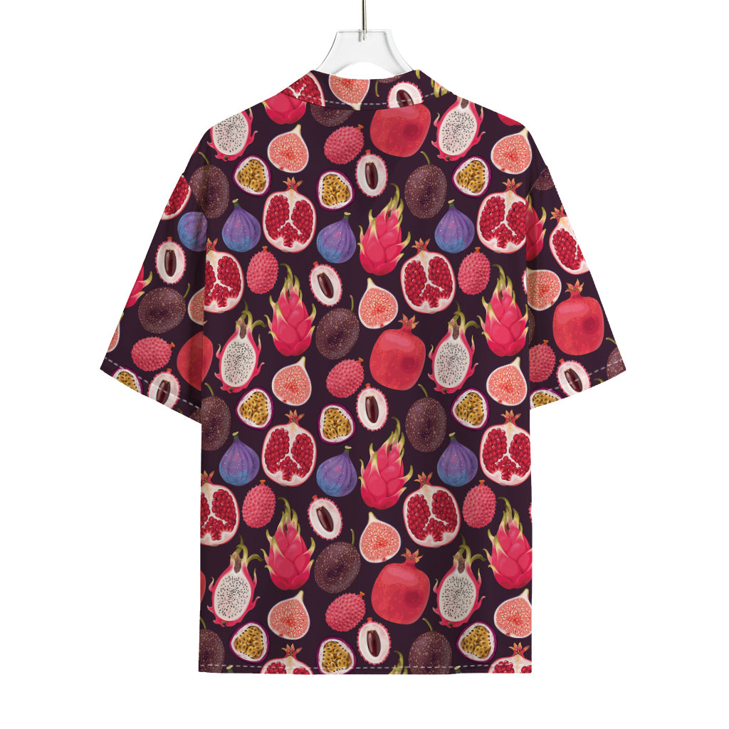 Tropical Summer Fruits Pattern Print Rayon Hawaiian Shirt