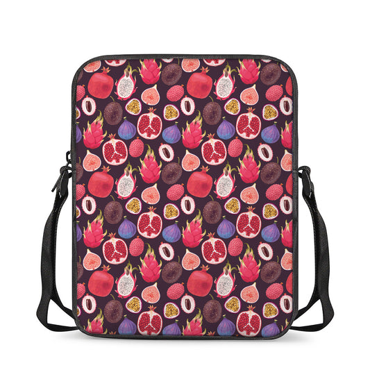 Tropical Summer Fruits Pattern Print Rectangular Crossbody Bag
