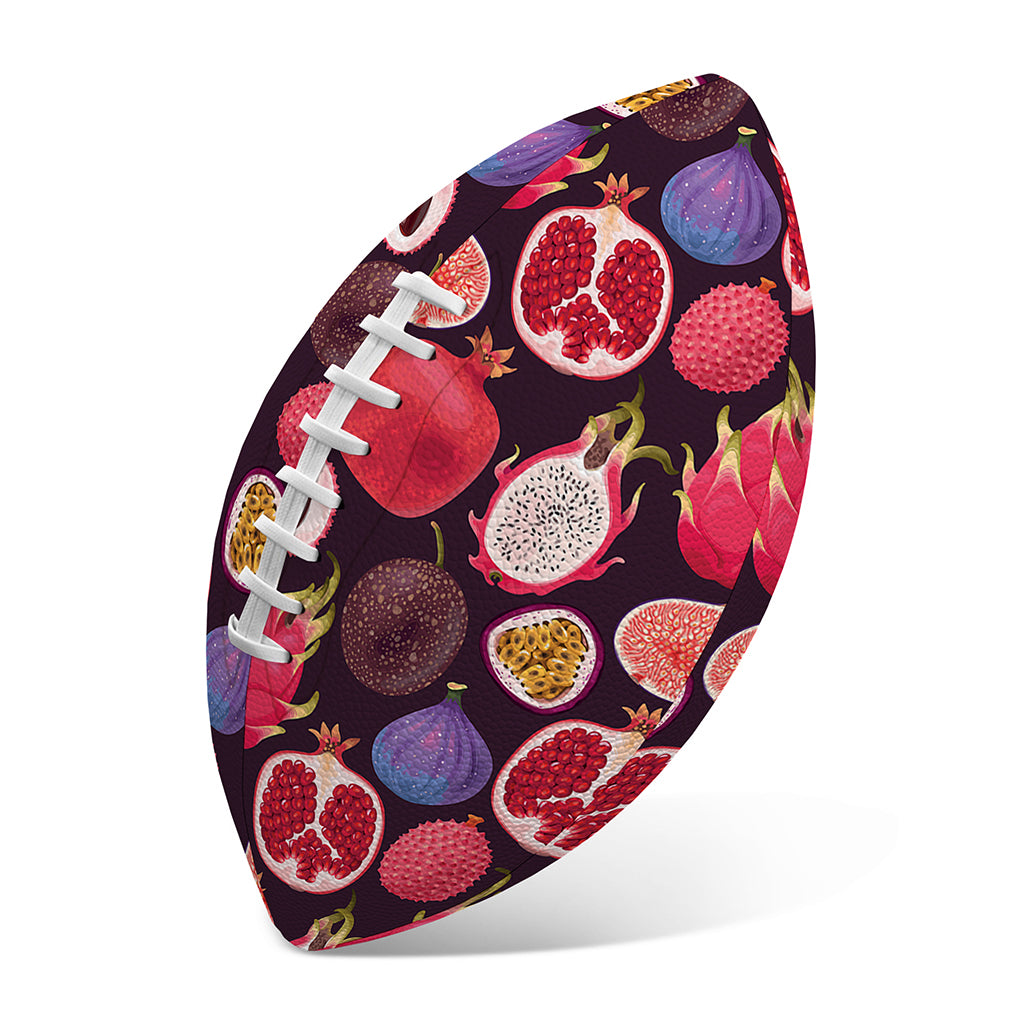 Tropical Summer Fruits Pattern Print Rugby Ball