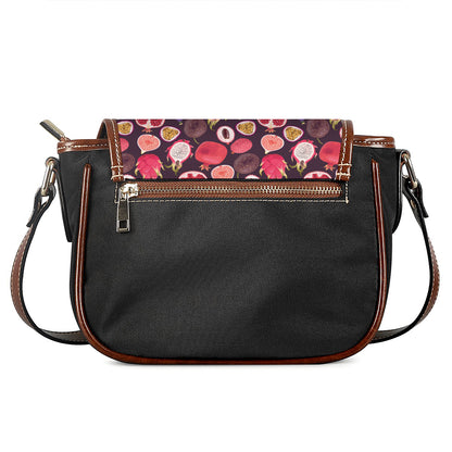 Tropical Summer Fruits Pattern Print Saddle Bag